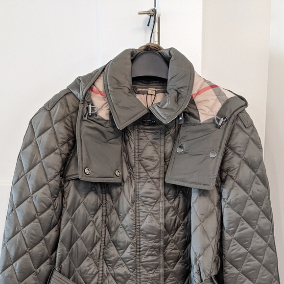Burberry Finsbridge Long Quilted Jacket Mink Grey - Picture 3 of 12